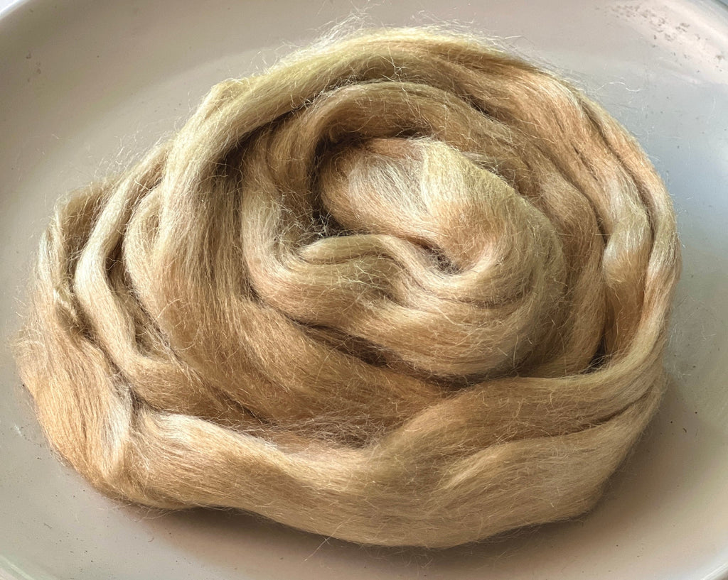 Golden Muga Silk Sliver | The Yarn Tree - fiber, yarn and natural dyes