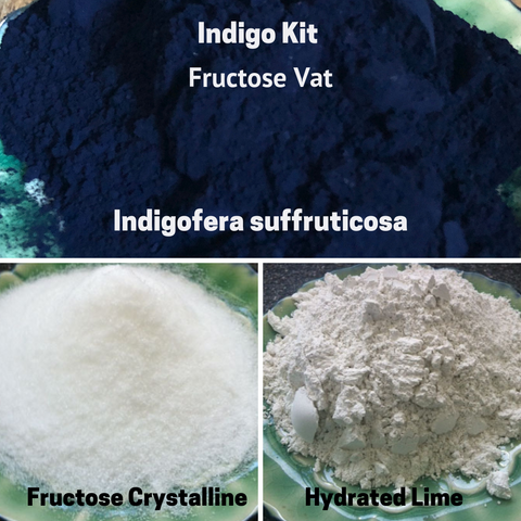 Natural Dyes - Indigo Kit Fructose Vat Indigofera Suffruticosa