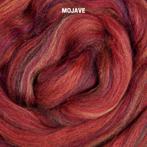 Foxglove multi-colored merino roving - mojave