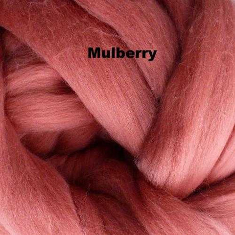 Merino Wool Roving Mulberry