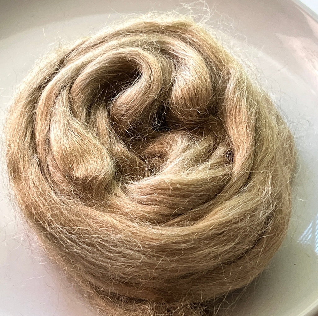 Organic Wild Tussah Silk Sliver | The Yarn Tree - fiber, yarn and natural dyes