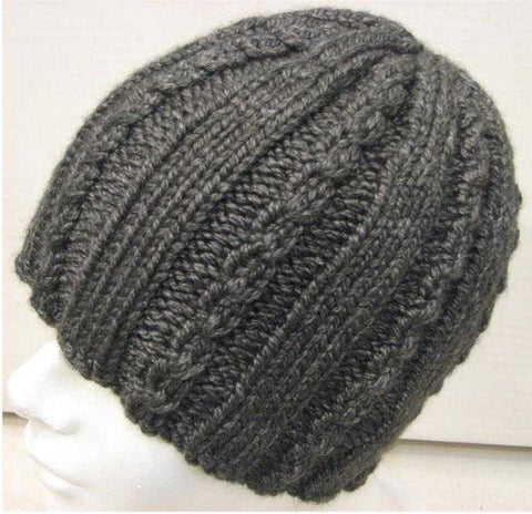 Knitting Patterns - Cap with Mini-cables