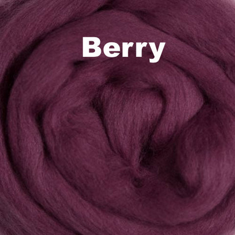 Merino Wool Roving Berry