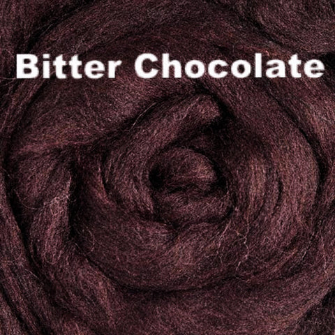 Merino Wool Roving Bitter Chocolate