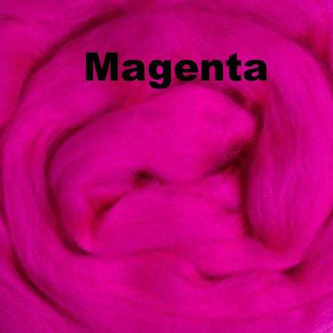 Merino Wool Roving Magenta