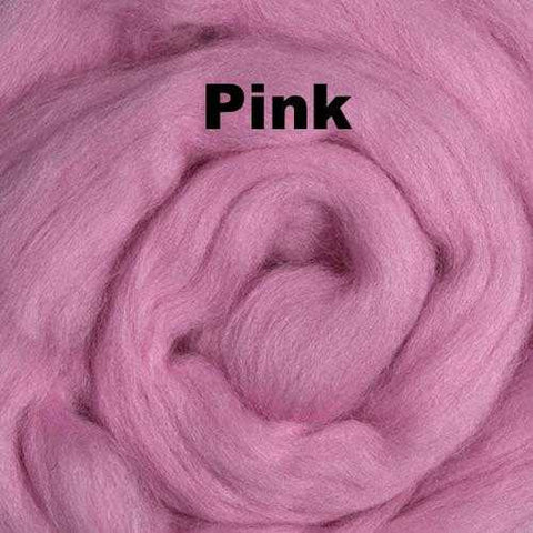 Merino Wool Roving Pink