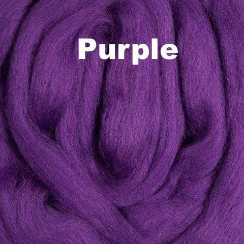 Merino Wool Roving Purple