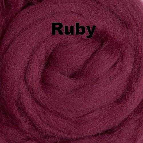 Merino Wool Roving Ruby