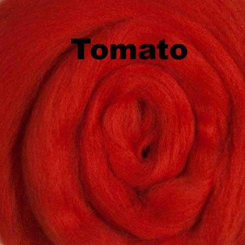 Merino Wool Roving Tomato
