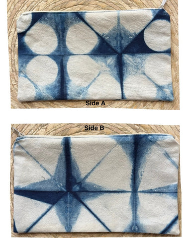 Indigo/Shibori Zippered Pouches | The Yarn Tree - fiber, yarn and natural dyes