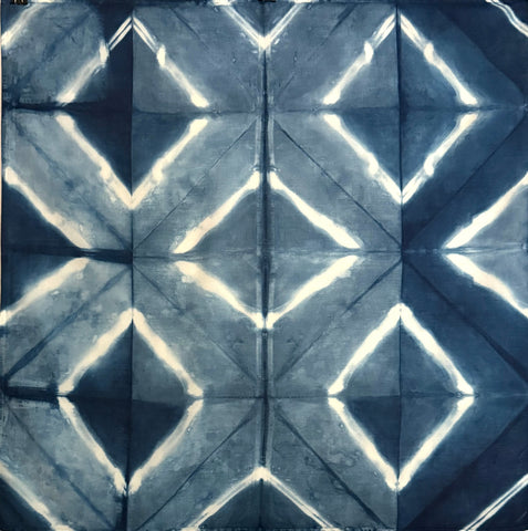Indigo Shibori Bandanas | The Yarn Tree - fiber, yarn and natural dyes