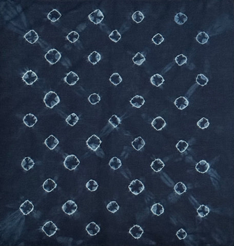 Indigo Shibori Bandanas | The Yarn Tree - fiber, yarn and natural dyes