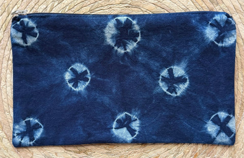 Indigo/Shibori Zippered Pouches | The Yarn Tree - fiber, yarn and natural dyes