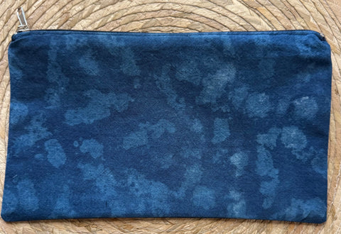 Indigo/Clay Resist Zippered Pouches | The Yarn Tree - fiber, yarn and natural dyes