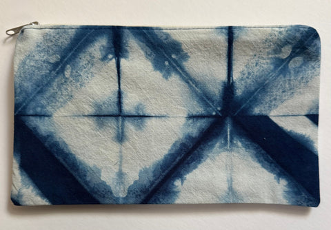 Indigo/Shibori Zippered Pouches | The Yarn Tree - fiber, yarn and natural dyes