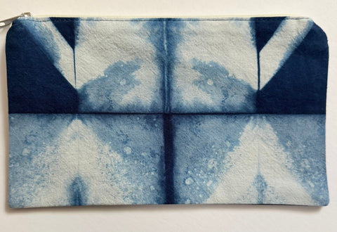 Indigo/Shibori Zippered Pouches | The Yarn Tree - fiber, yarn and natural dyes