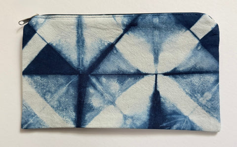 Indigo/Shibori Zippered Pouches | The Yarn Tree - fiber, yarn and natural dyes