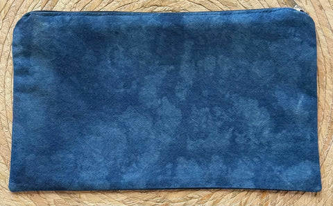 Indigo/Clay Resist Zippered Pouches | The Yarn Tree - fiber, yarn and natural dyes