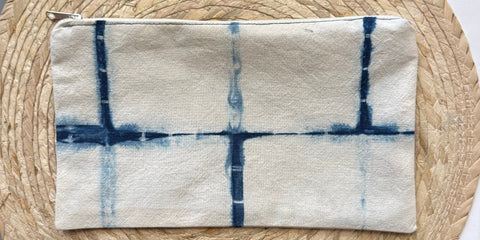 Indigo/Shibori Zippered Pouches | The Yarn Tree - fiber, yarn and natural dyes