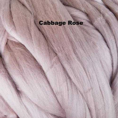 Merino Wool Roving Cabbage Rose
