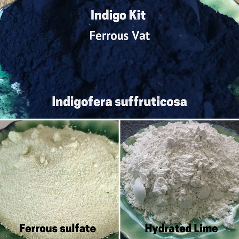 Natural Dyes - Indigo Kit  Ferrous Vat Indigofera Suffruticosa