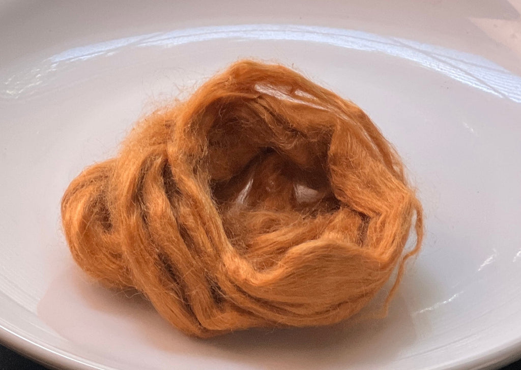 Red Eri Silk Sliver | The Yarn Tree - fiber, yarn and natural dyes