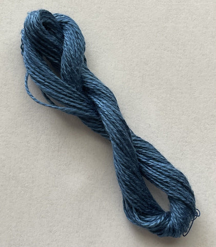 Silk mini-skeins - 100% cultivated silk - hand-dyed in an Indigo Tamarind Vat