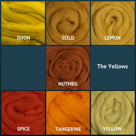 Merino Wool Roving The Yellows