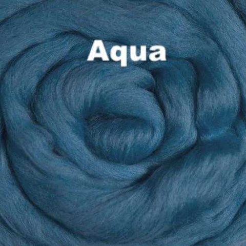 Merino Wool Roving Aqua