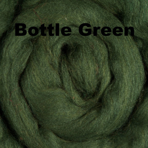 Merino Wool Roving Bottle Green