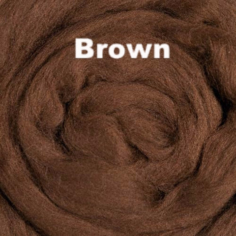 Merino Wool Roving Brown