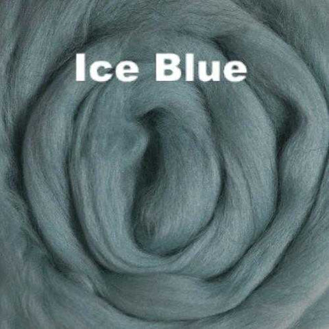 Merino Wool Roving Ice Blue