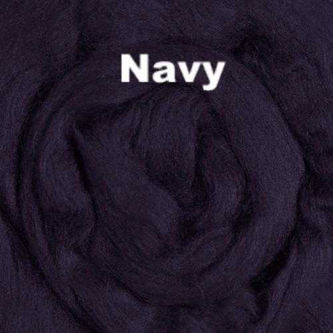 Merino Wool Roving Navy