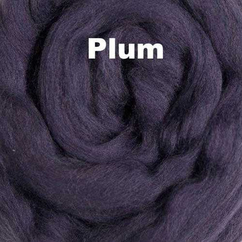 Merino Wool Roving Plum