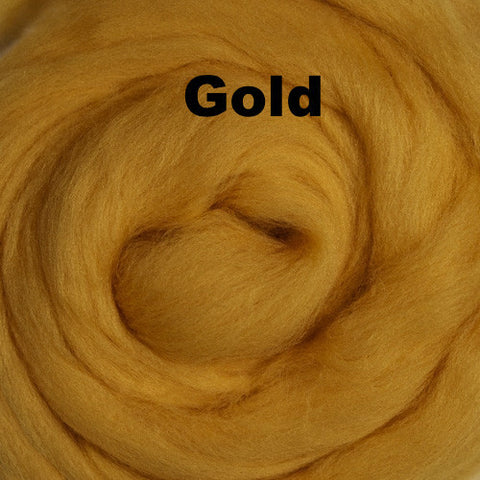 Merino Wool Roving Gold
